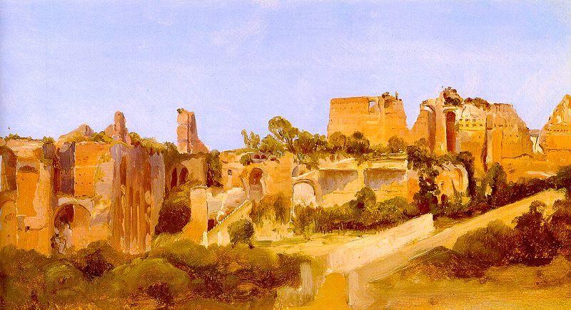 Charles Blechen The Ruins of the Septizonium on the Palatine in Rome Spain oil painting art